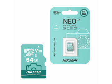 Thẻ nhớ MicroSDXC™ HIKSEMI NEO LUX 64GB - HS-TF-D3-64G -  Class10, U3, V30 and UHS-I / TLC