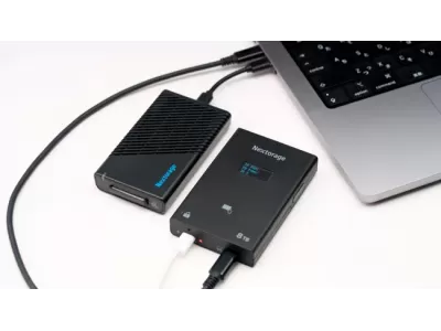 Nextorage ra mắt SSD di động 2 GB/s có màn hình mini và tính năng tự xóa dữ liệu NX-PFS1PRO